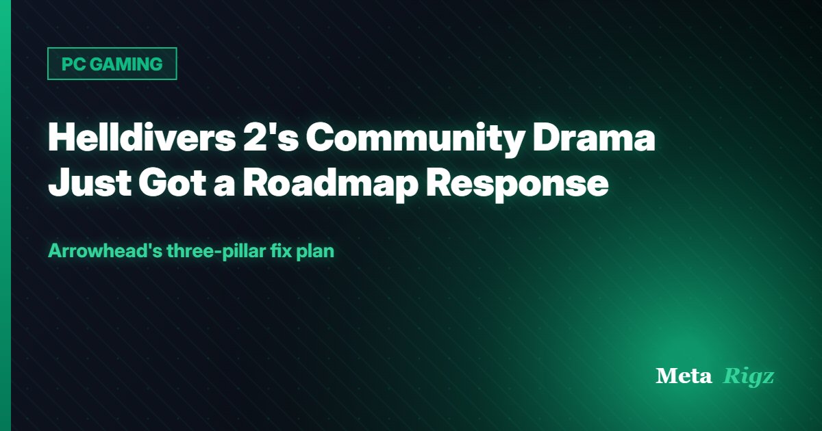 PC GAMING: Helldivers 2's Community Drama Just Got a Roadmap Response