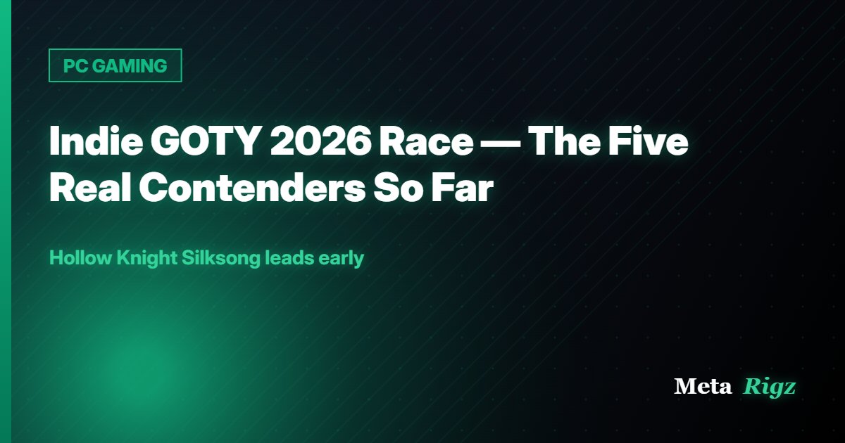 PC GAMING: Indie GOTY 2026 Race — The Five Real Contenders So Far