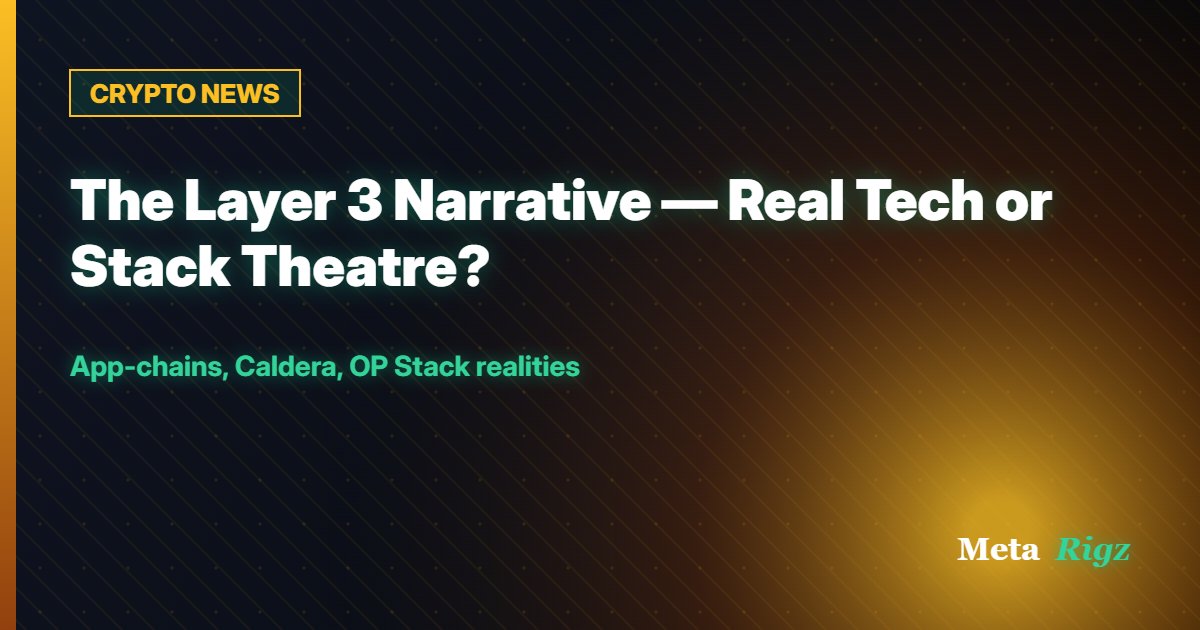 CRYPTO NEWS: The Layer 3 Narrative — Real Tech or Stack Theatre?