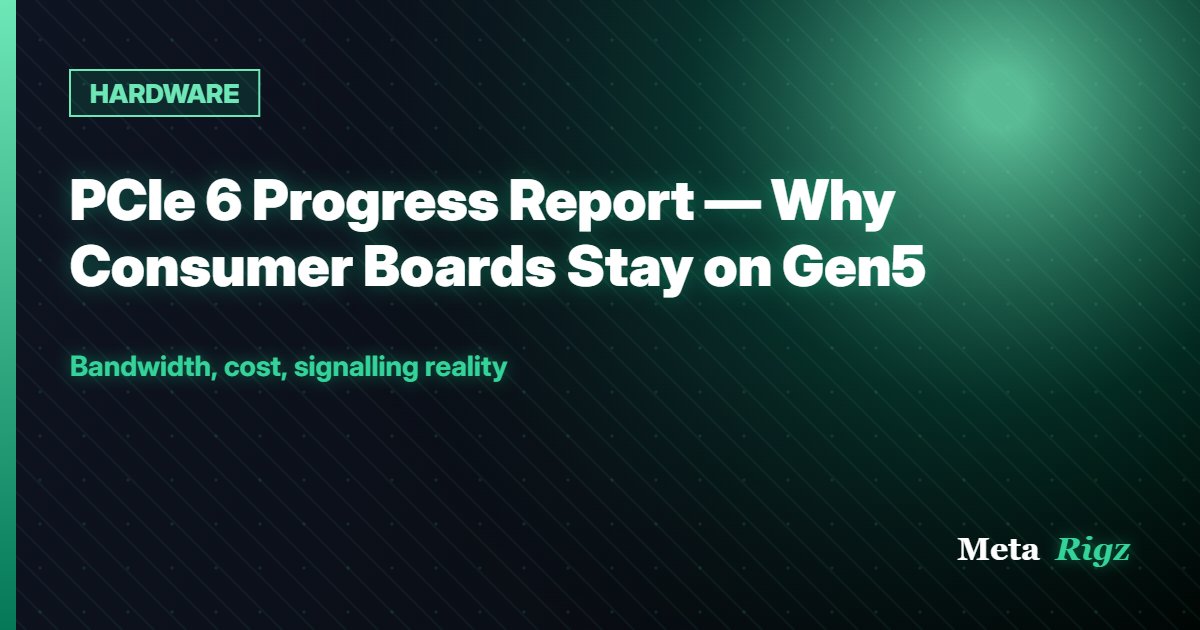 HARDWARE: PCIe 6 Progress Report — Why Consumer Boards Stay on Gen5