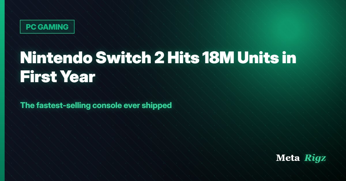 PC GAMING: Nintendo Switch 2 Hits 18M Units in First Year
