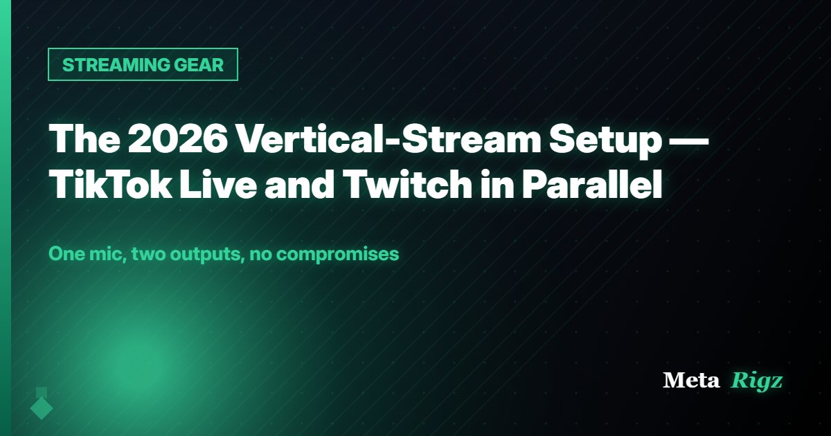 STREAMING GEAR: The 2026 Vertical-Stream Setup — TikTok Live and Twitch in Parallel