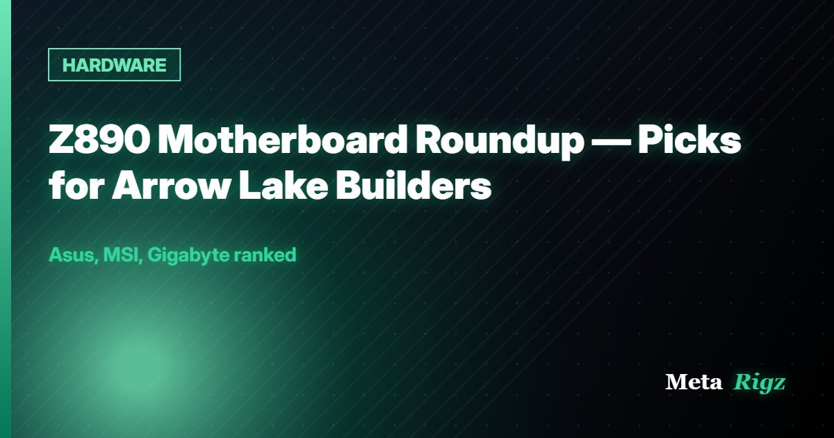 HARDWARE: Z890 Motherboard Roundup — Picks for Arrow Lake Builders